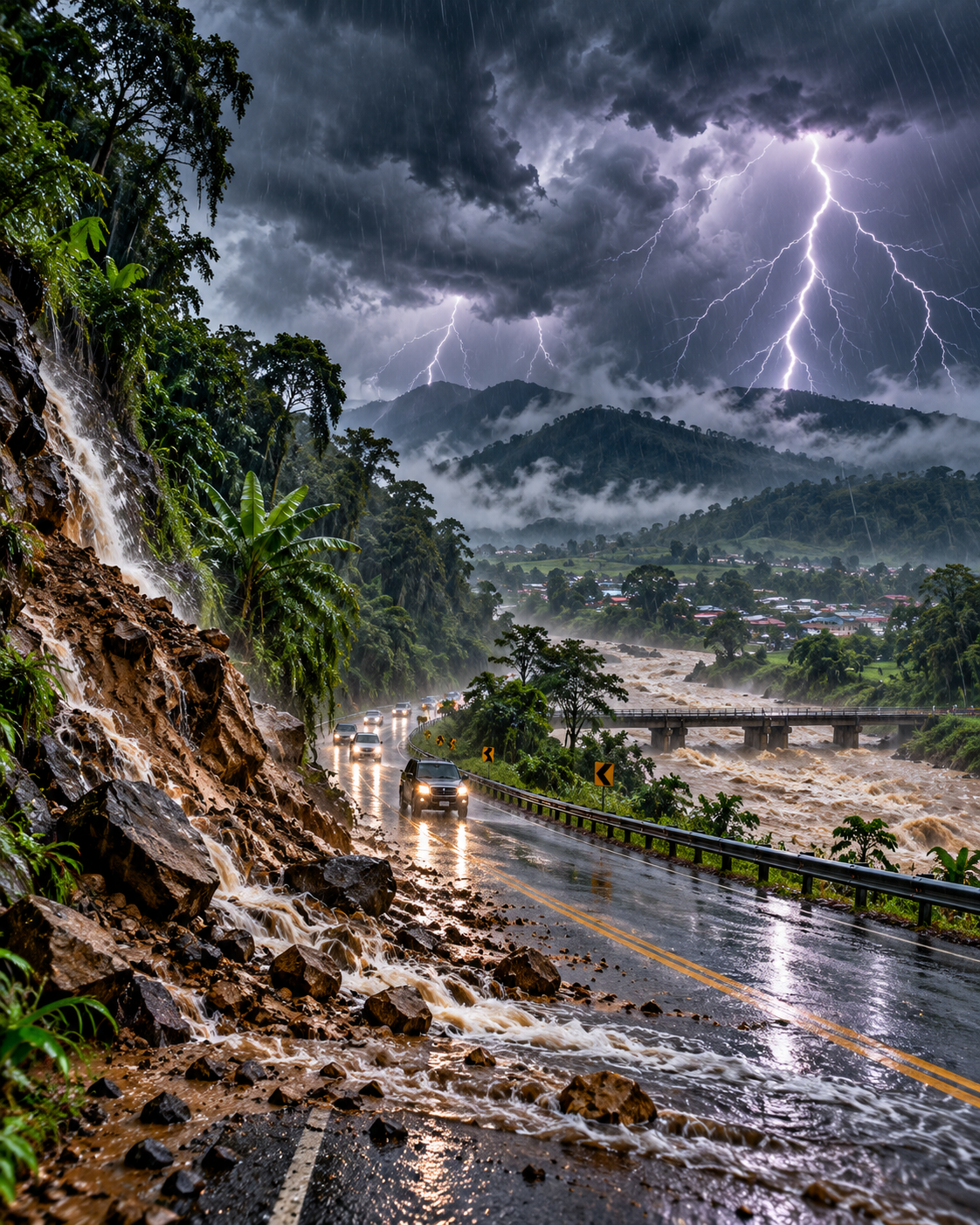 IMHPA advierte sobre fuertes lluvias, tormentas eléctricas y riesgo de deslizamientos en Chiriquí y otras regiones de Panamá